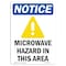 Signmission OSHA Sign, 10" H, 7" W, Rigid Plastic, Microwave Hazard In This Area Sign With Symbol, Portrait OS-NS-P-710-V-14215 - alternate 1